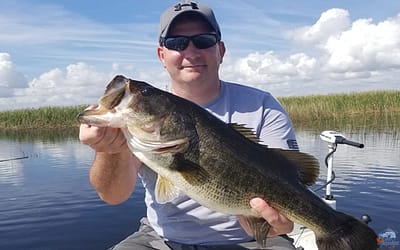 Twin Big Bass Fishing on Lake Okeechobee in Florida